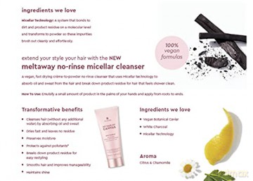 My Hair My Canvas Meltaway No Rinse Micellar Cleanser 101 ml