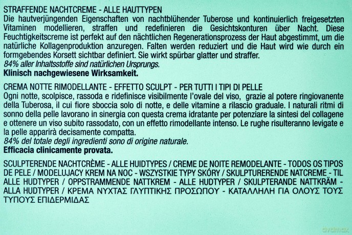 Night smoothing skin cream Predermine Sculpting Night Cream 50 ml