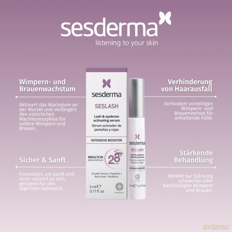 Nourishing serum for eyelashes and eyebrows Seslash Lash and Eyebrow Activating Serum 5 ml