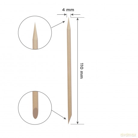 Orange Expert manicure sticks 110 mm Wooden Stick 100 pcs