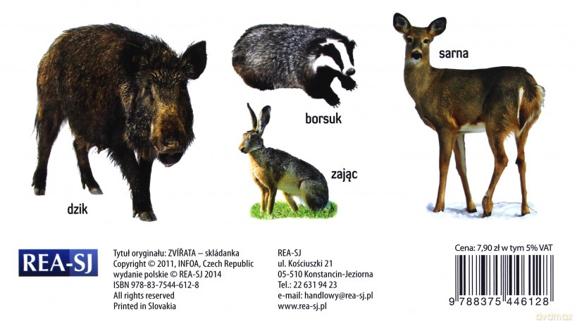 Rozkładanka - Zwierzęta REA [KSIĄŻKA]