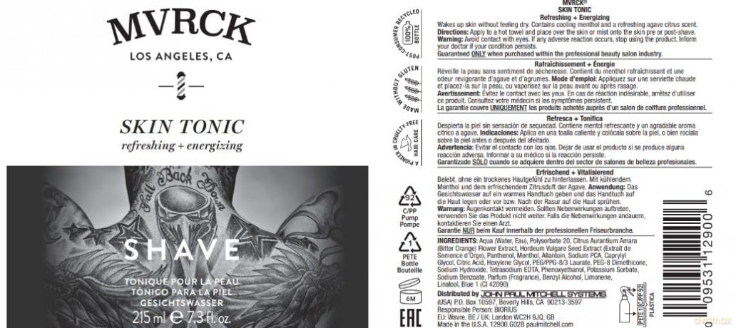 Refreshing skin tonic MVRCK Shave Skin Tonic 215 ml