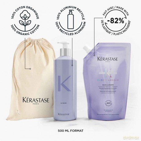 Replacement bottle for Blond Absolu hair shampoo Shampoo Aluminum Bottle 500 ml