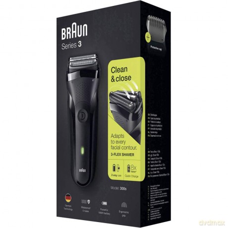 Series 3 300S Black Electric Shaver