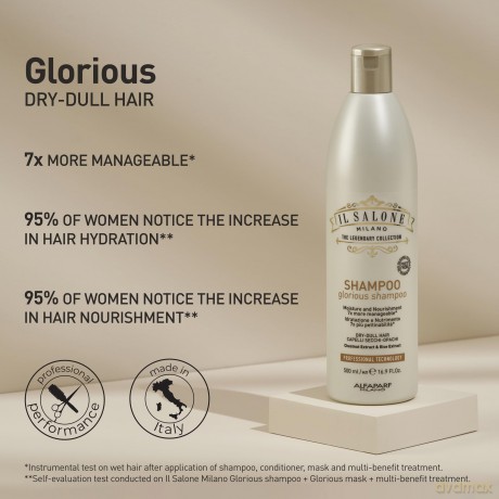 Shampoo for dry and dull hair Glorious Shampoo - Volume: 500 ml