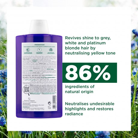 Shampoo neutralizing yellow tones Cornflower BIO - Volume: 200 ml