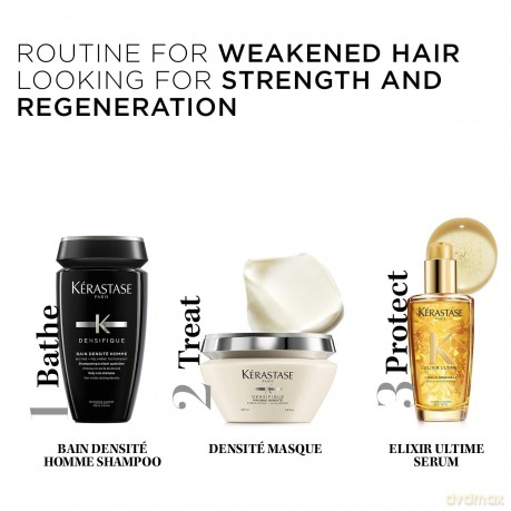 Shampoo to restore hair density for men Homme Bain-density Daily Care Shampoo - Volume: 250 ml