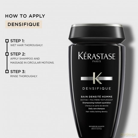 Shampoo to restore hair density for men Homme Bain-density Daily Care Shampoo - Volume: 250 ml