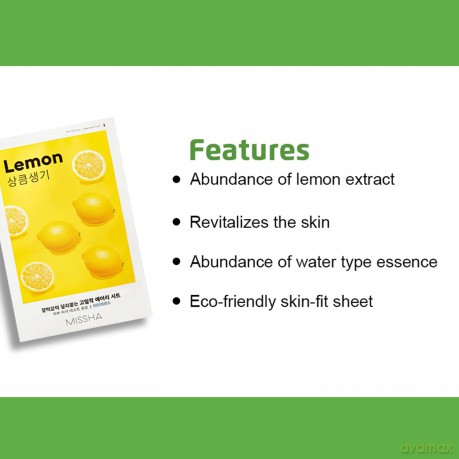 Sheet mask with lemon extract Lemon Airy Fit Sheet Mask 19 g