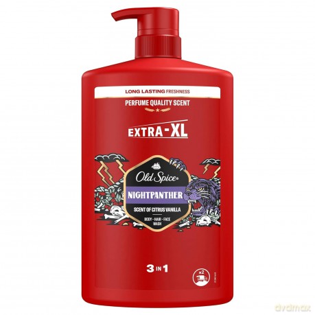 Shower gel for men NightPanther Body-Hair-Face Wash - Volume: 1000 ml