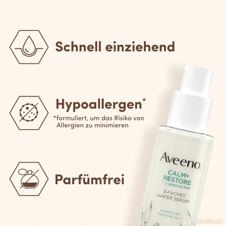 Skin serum with triple oat complex Calm+ Restore Triple Oat Serum 30 ml