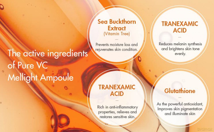 Skin serum with vitamin C Pure VC Mellight Ampoule - Volume: 4 x 8 ml
