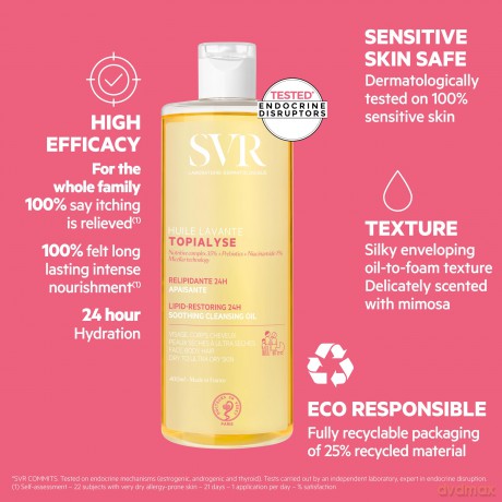 Soap-free cleansing oil Topialyse Cleansing Oil - Volume: 400 ml