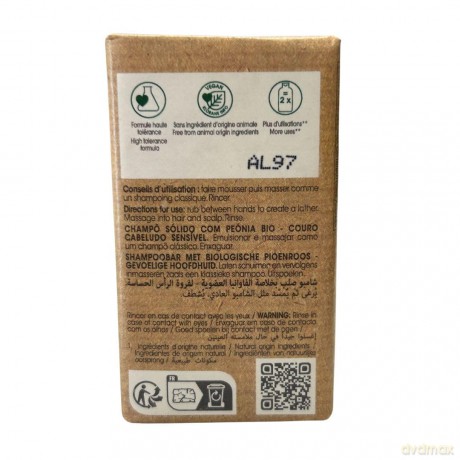 Solid shampoo for sensitive scalp Peony Shampoo Bar 80 g