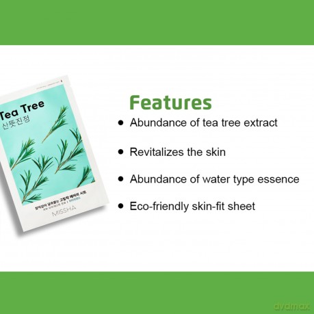 Soothing face mask with Tea Tree Airy Fit Sheet Mask 19 g