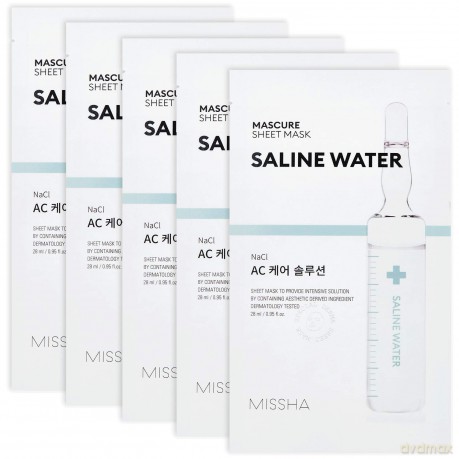 Soothing mask for sensitive skin Mascure Saline Water Sheet Mask 1 pc