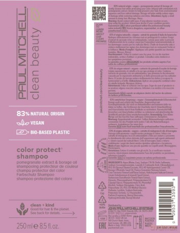 Sulfate-free shampoo for colored hair Clean Beauty Color Protect Shampoo - Volume: 250 ml