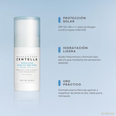 Sunscreen roll-on SPF 50+ Madagascar Centella Hyalu-Cica Silky-Fit Sun Stick - Volume: 7 g
