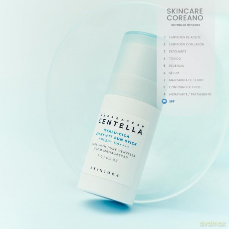 Sunscreen roll-on SPF 50+ Madagascar Centella Hyalu-Cica Silky-Fit Sun Stick - Volume: 7 g