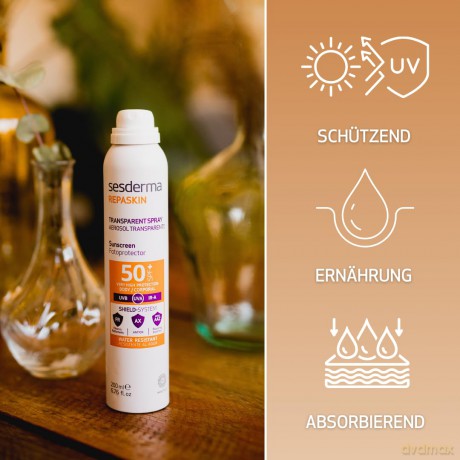 Sunscreen spray SPF 50+ Repaskin Transparent Spray 200 ml