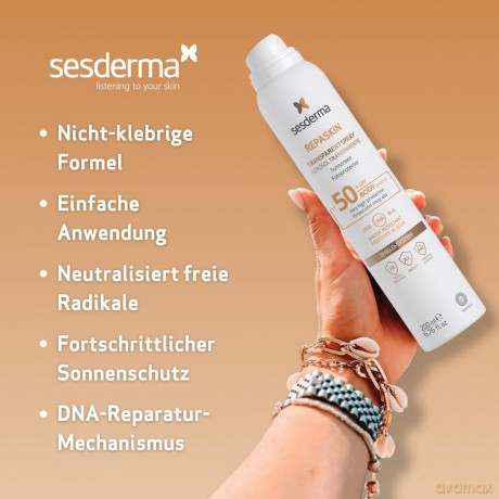 Sunscreen spray SPF 50+ Repaskin Transparent Spray 200 ml
