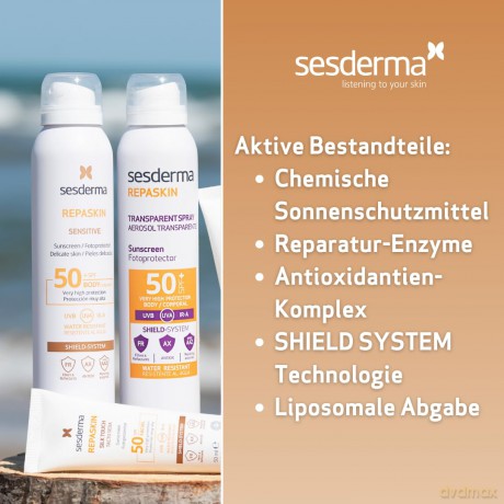 Sunscreen spray SPF 50+ Repaskin Transparent Spray 200 ml