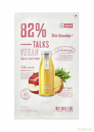 Talks Vegan Squeeze Skin Smoother Sheet Mask 27 g