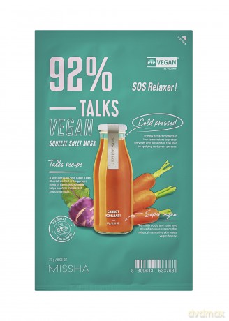 Talks Vegan Squeeze SOS Relaxer Sheet Mask 27 g