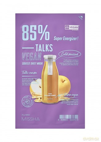 Talks Vegan Squeeze Super Energizer Sheet Mask 27 g