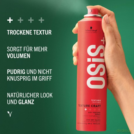 Texturizing hair spray OSiS Texture Craft Dry Texture Spray 300 ml