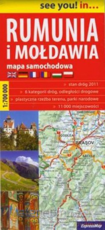 Rumunia i Mołdawia mapa samochodowa [KSIĄŻKA]