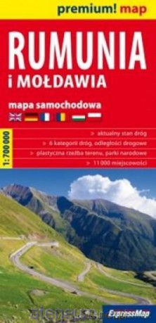 Rumunia i Mołdawia mapa samochodowa 1:700 000 [KSIĄŻKA]