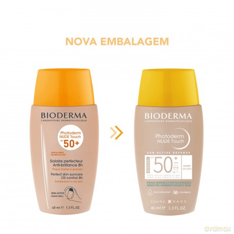 Toned fluid for mixed to oily skin Photoderm Nude Touch Mineral SPF 50+ Fluid 40 ml - Shade: Gold