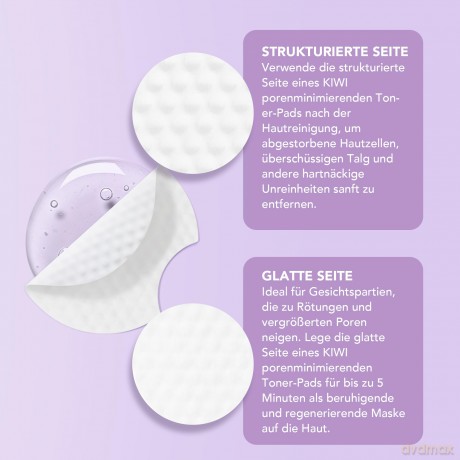 Toning cleansing pads for problematic skin KIWI Pore Minimizing Toner Pads 60 pcs