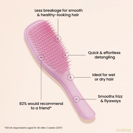 Ultimate Detangler Straight & Wavy Midnight Plum hair brush