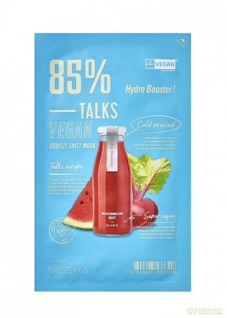 Vegan face mask Talks Vegan Squeeze Hydro Booster Sheet Mask 27 g