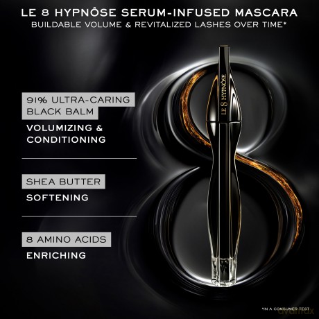 Volume mascara with serum Le 8 Hypnose Mascara 8 ml - Shade: 03 Noir Grenat