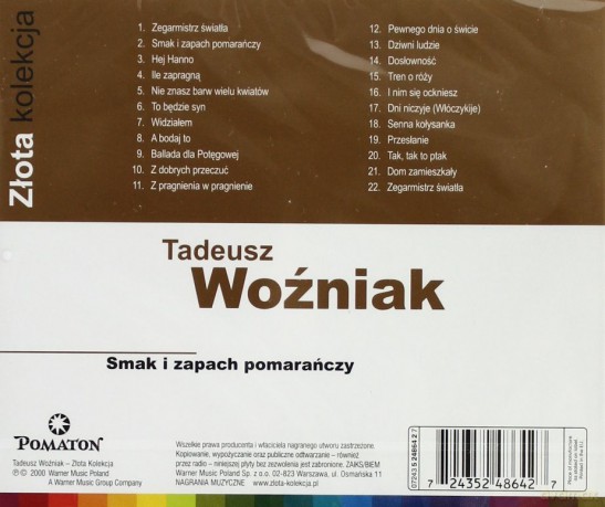 Tadeusz Woźniak: Złota Kolekcja. Smak i zapach pomarańczy [CD]