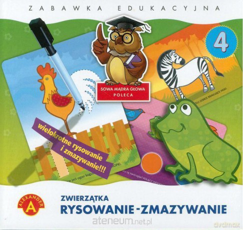 Rysowanie-zmazywanie 4 Zwierzątka ALEX [GRA]