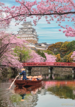 CLEMENTONI 1000 el. Himeji Castle In Spring [PUZZLE]