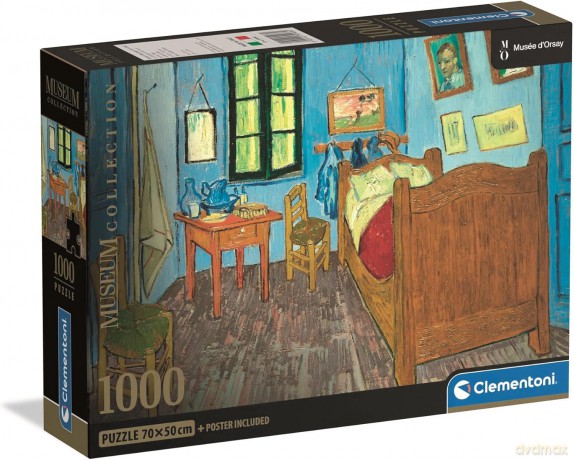 CLEMENTONI 1000 el. Museum Van Gogh: Bedroom In Arles [PUZZLE]