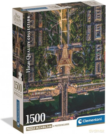 CLEMENTONI 1500 el. Flying Over Paris [PUZZLE]