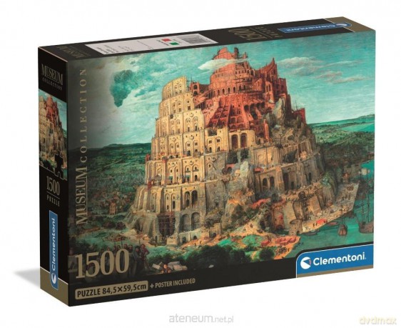 CLEMENTONI 1500 el. Museum Bruegel, The Tower Of Babel [PUZZLE]
