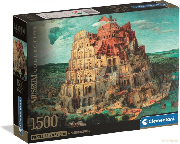 CLEMENTONI 1500 el. Museum Bruegel, The Tower Of Babel [PUZZLE]