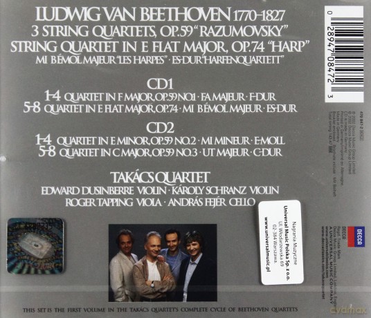 Takacs Quartet: Beethoven Str. Quartets [2CD]