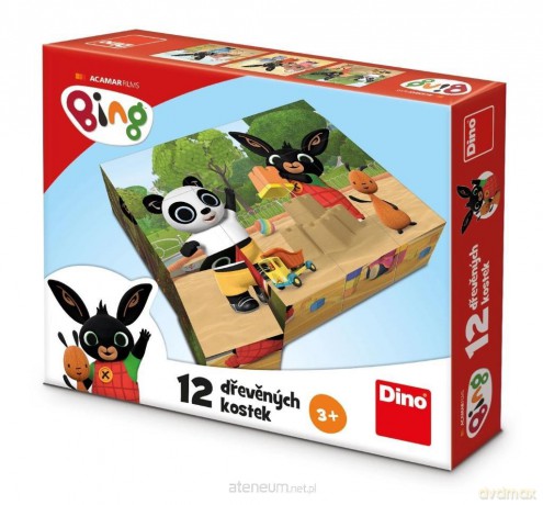 Klocki drewniane obrazkowe Bing 12el [PUZZLE]