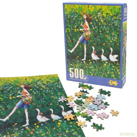 Puzzle dziewczyna z gąskami 500 elementów [PUZZLE]