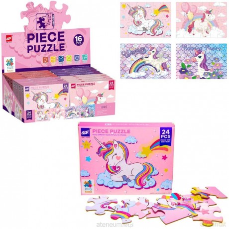 Puzzle jednorożec 24el MIX [PUZZLE]