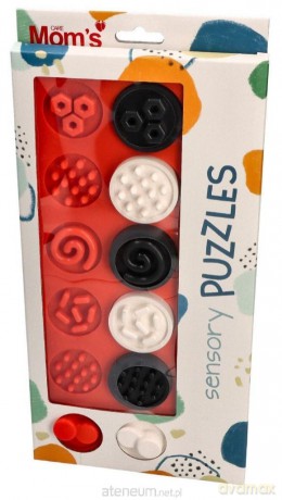 Puzzle sensoryczne kółeczka XL kontrastowe