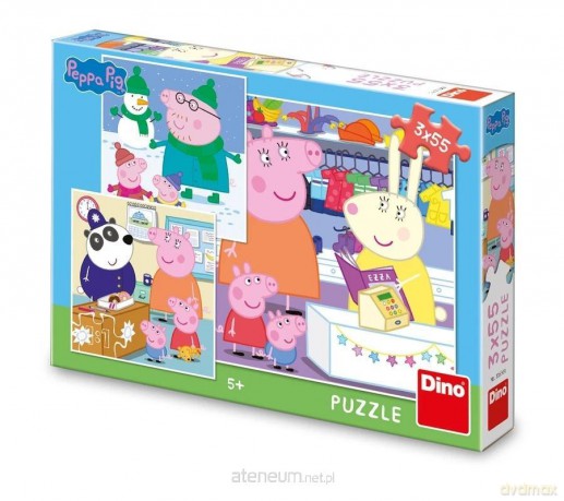 Puzzle Świnka Peppa 3x55el [PUZZLE]